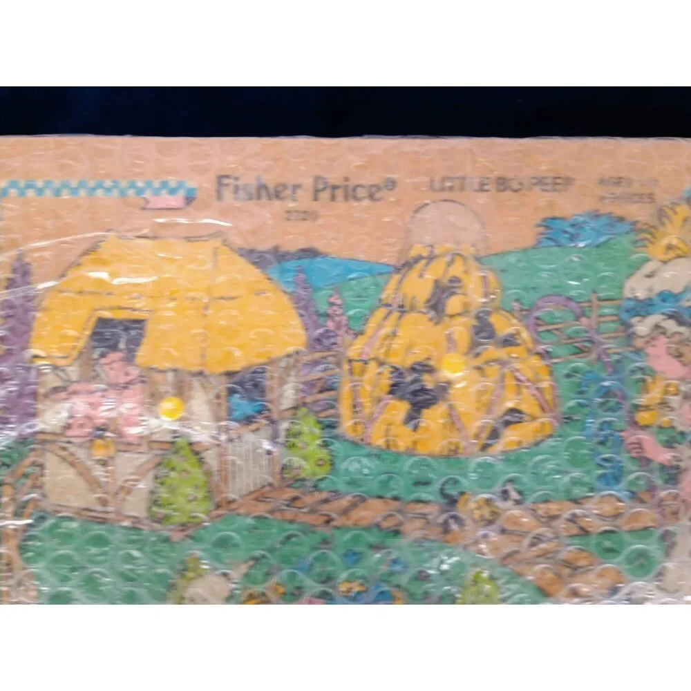 Fisher Price Little Bo Peep 7729 Vintage Puzzle With 8 Pieces Ages 1-3 Cardboard